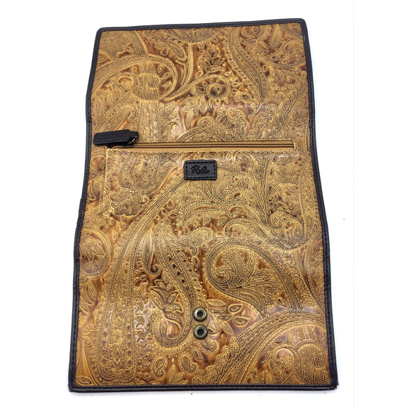 RELIC TriFold Wallet Brown Floral Faux Leather 7.5x4.5x1" - Picture 7 of 8